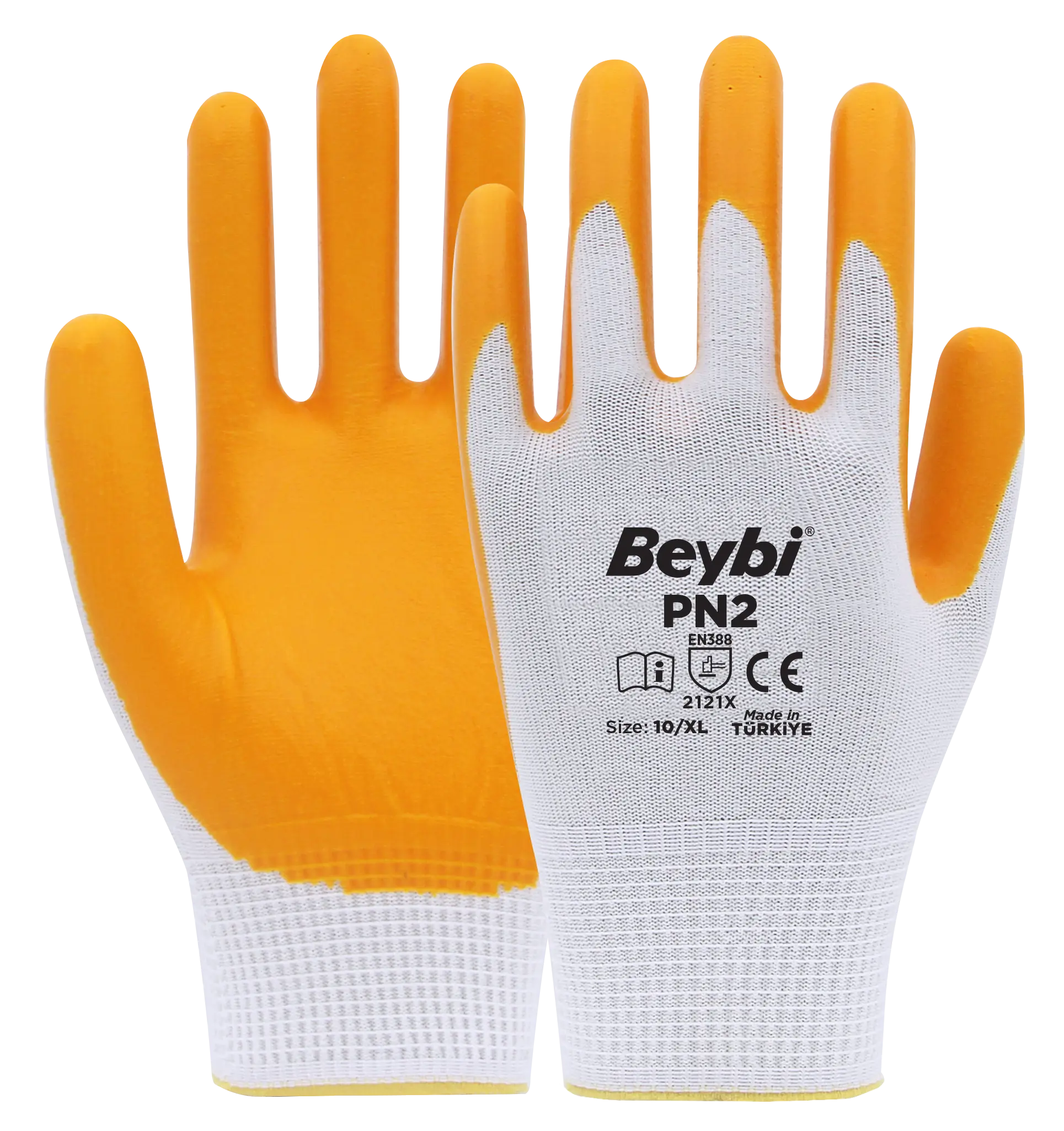 Beybi PN2 Polyester Örme Nitril Eldiven (Ekonomik)