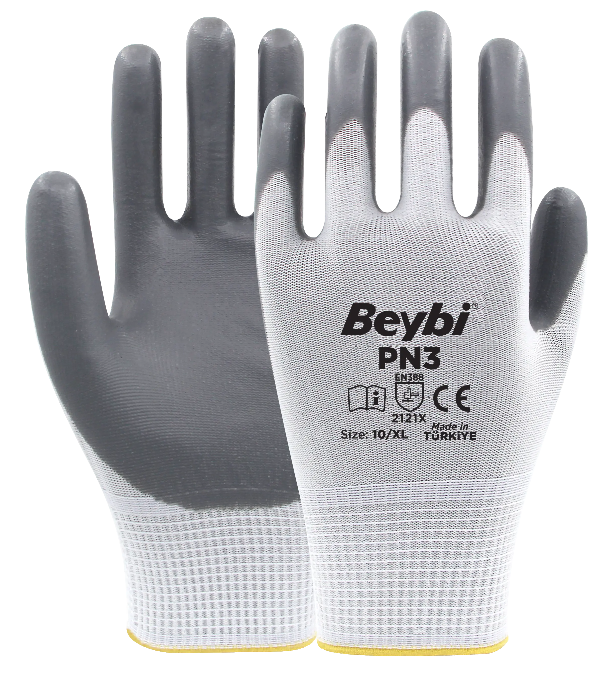 Beybi PN3 Polyester Örme Nitril Eldiven
